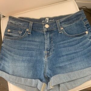 7 For All Mankind - Like New - Stretch Denim 24 denim shorts